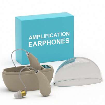 Hearing Amplifier For The Elderly, Rechargeable Digital Hearing Aid-Charging Bin, With Noise Elimination Function, Suitable For Adults With Severe Hearing Loss, With Volume Control,