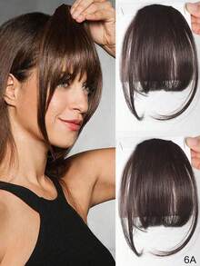 1件新款合成自然额头假发假刘海空气刘海假发女款逼真漫画齐刘海隐形假发 - 彩色 - 查看 15