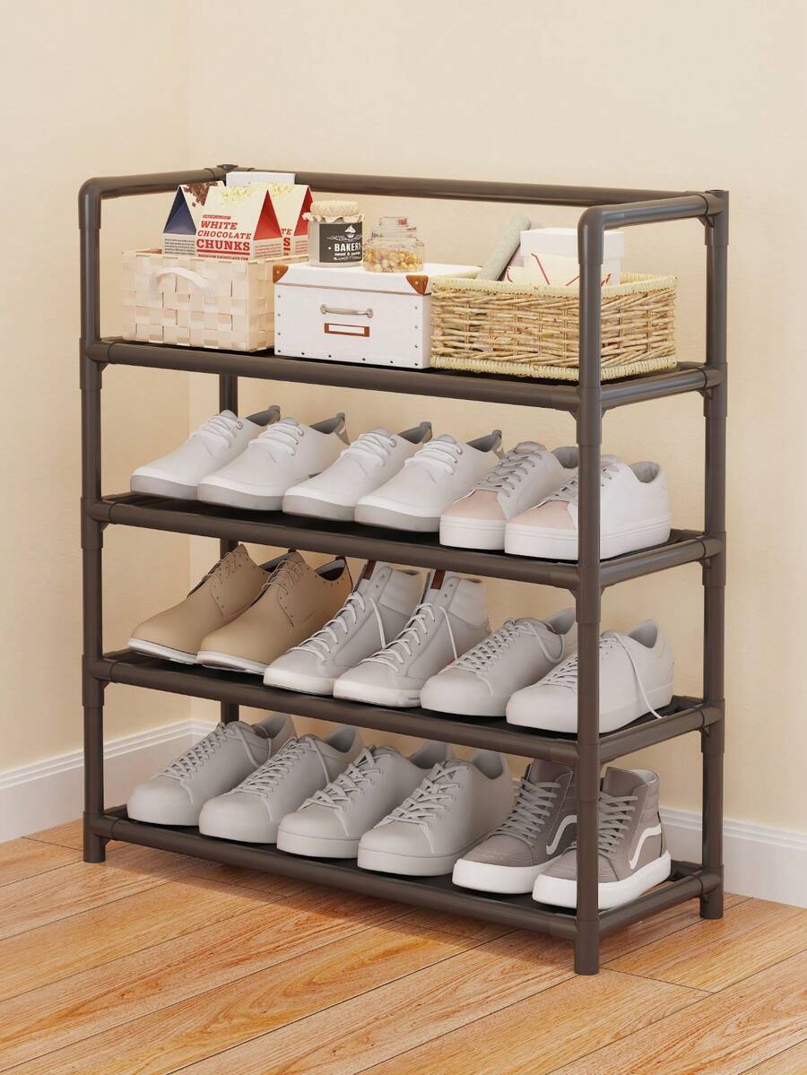 3/4/5/6/7 Tier Large Capacity Shoe Rack Organizer, Sturdy Storage Solution For Entryway Bedroom Closet Dorm, Space-Saving Metal Shoe Shelves, Easy Assembly No Tools, Perfect For Home Organization And Sneaker Collection Display - View 1