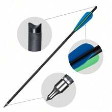 12Pcs Crossbow Bolts Carbon Arrows 20 Inch Hunting Archery Crossbow Arrows With Half Moon Nocks 125 Grain Removable Tips - Blue - View 4