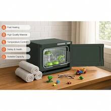 Calentador de Toallas Eléctrico Portátil | Capacidad para 6-8 Toallas | Calentamiento Rápido hasta 75°C | Acero Inoxidable y Aluminio | Uso en Salones, SPA y Hogar - Negro - Ver 9