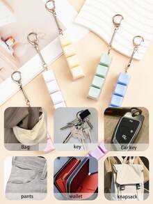 Minimalist Multi-Color Keyboard Decompression Toy, 4-Key Keyboard Magic Cube, Stress Relief, Keychain, Car Key Chain, Bag Pendant, Keychain Accessory, Keyboard Key Design Fidget Toy, Finger Pressure Key Ring, Calming Keychain, Birthday/Party/Holiday Gift For Men & Women, Travel Essentials, Home Supplies, Back To School Supplies - View 7