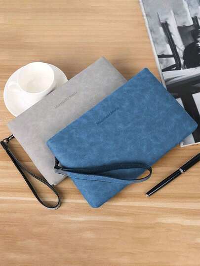 Geantă organizator de afaceri minimalistă în culoare solidă, geantă de mână pentru bărbați, geantă mică la modă casual, portofel minimalist pentru monede, geantă de mână de înaltă calitate, organizator de portofel, cadou pentru bărbați, cadou de Crăciun