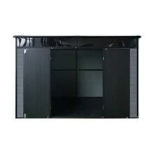 10x7ft Outdoor Resin Garden Shed With Floor And 1 Window Plastic Patio Outdoor Storage Shed With Lockable Door For Garden Tools Bicycles Trash Cans Grey+Black - 灰色+黑色+金屬+塑膠1 - 查看 8