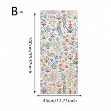 1/3pcs Colorful Floral & Monstera Leaf Pattern Static Cling Glass Film, Privacy Protection, Suitable For Living Room, Bedroom And Home Decor - Multicolor - View 14