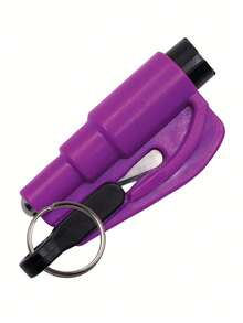 1 pieza Martillo de multifuncional para automóvil, incluye funciones de rompedor de ventanas y cortador de cinturón de , para escape de emergencia, esencial portátil para estudiantes de vuelta a la escuela - A - Ver 8