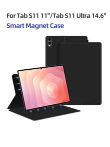 For Galaxy Tab S11 11 Inch 2025 X730 X736B Magnetic Case Tab S11 Ultra 14.6" Tablet Smart Book Cover, Auto Wake/Sleep - Black - View 1
