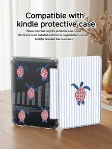 Stripes And Sea Turtles Pattern Tablet Case Compatible With Air 11-Inch M3 2025 / M2 2024, Air 5th Generation 2022 , (A16) 11 Inch 11th Generation 2025,Compatible With Samsung Galaxy Tab,Kindle Paperwhite 12th Gen 2024, Clear Back ,Fashion Pattern Protective Case,Autlueomatic Sleep And Wake-Up Function, Airbag Protection, Suitable For Gifts And Office Use - Multicolor - View 8