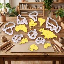 Seven Continents Polymer Clay Cutters Diy Handmade Earrings Mold Craft Designer Jewelry Making Supplies Tools - Pastel - View 3
