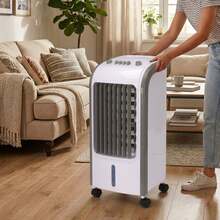 Interior Máy điều hòa 80W, 26x24x57cm, trắng/xám, bình chứa 3.5L, 3 tốc độ, xoay 360° - Trắng và xám - Xem 4