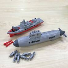 Submarine Model Kit, Missile Launching, Escort Ship, Multi-Functional, Children's Toy, Christmas Gift - Light Grey - View 14