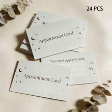 24/48 Pcs Bohemian Style Appointment Cards, 3.54x2.13 Inch Glossy Paper, Ideal For Hairdressers, Massage Therapists, Manicurists, And Spas - A - View 10