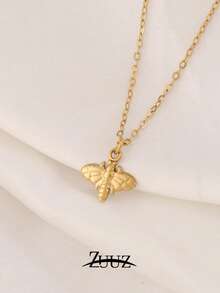 1pc Fashion Simple Cute Stainless Steel Bee Charm Necklace For Women Female Jewelry For Daily Decoration - necklace - View 7