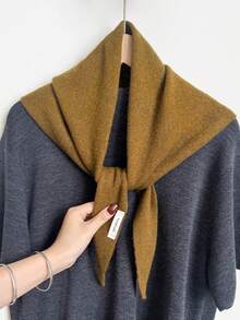 1pc Pure Wool Triangular Scarf, Versatile Use, Excellent Warmth, Suitable For Winter Wear, Can Be Used As Headwear Or A Fashionable Multifunctional Gift - Multicolor - View 20