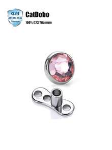 1pc G23 Titanium Ball Zirconia Subdermal Anchor Piercing Jewelry Western Style Personality Body Jewelry Bone Inlay Nose Stud Wedding Supplies - Three-hole Embedded Stud Czech Drill - View 17