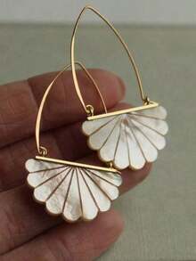 2pcs/Set Vintage Bohemian Style Faux Pearl Decor Artistic Bridal Wedding Earrings, Modern Bridesmaid Gift - 多色 2 - 查看 4