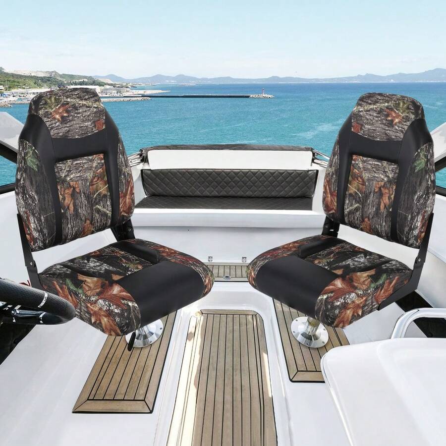 Cabin Seats - Camouflage Leather Patchwork - View 1