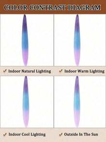 1-2pcs 26 Inch Deep Green DIY Braiding Hair Extensions | Women's Synthetic Yaki Straight Heat Resistant Fluffy Ponytail | Suitable For Halloween, Christmas, Holiday Parties - Multicolor - View 5