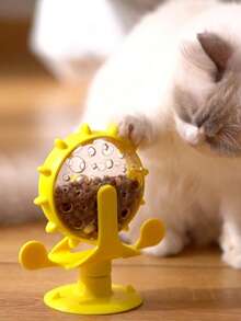 1pc 2026 New Multifunctional Creative Puzzle Interesting Novelty Shaped Rattle Toy With Built-In Bell, Strong Suction Cup, 360° Rotating Windmill, Food Dispenser, Oral Care Teeth Cleaning, Suitable For Cats & Dogs, Entertaining, Interactive Training, Intellectual Stimulation, Ideal Pet Birthday/Holiday Gift - Multicolor - View 8