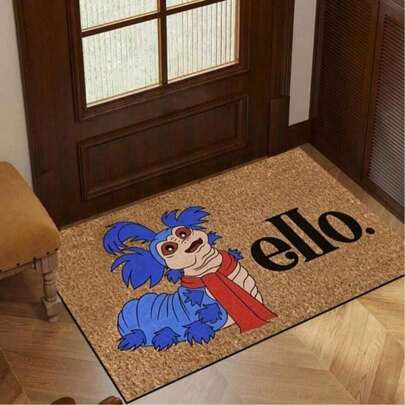 Labyrinth Inspired Doormat, Labyrinth Worm Doormat, Ello Doormat, Funny Doormat, Front Door, Front Porch Doormat, Home Decor Non-Slip Entrance Housewarming Friends Or FamilyChristmas Decor