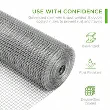 8M Welded Wire Mesh Galvanised Fence Aviary Rabbit Hutch Chicken Pet Fencing Width 90cm - Silver - View 7
