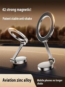 1pc Magnetic Car Phone Holder, Magnetic Phone Mount Suitable Compatible With Apple 17/16/15/14/13/12 Pro Max, Convenient In-Car Storage, Magnetic Ring Fits Any Phone, Suitable As Home Or Holiday Gift - Multicolor - View 3