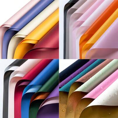 M.Dior 5 tờ giấy gói hoa hai mặt dày, chống thấm nước chất lượng cao, kích thước 22.8 x 22.8 inch, thích hợp cho cửa hàng hoa, gói quà thủ công DIY, bó hoa cưới, hoa ngày của Mẹ, quà sinh nhật, trang trí lễ đính hôn, quà tốt nghiệp, quà lưu niệm kỷ niệm, v.v.