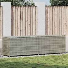 vidaXL Gartenbox Auflagenbox Kissenbox Kiste Gartentruhe Truhe Box Auflagenkiste Garten Poly Rattan 200x50x60cm Grau - xám - Xem 12