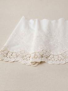 1 Yard Cotton Embroidered Lace Trim, 18cm Skirt Hem Fabric, DIY Sewing Craft Material - Apricot 18cm - View 7