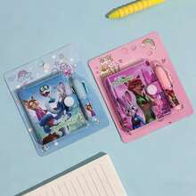 1件新款高美疯狂动物城市2带笔创意口袋便携迷你日记本，随机款式，新年礼物，情人节礼物，复活节礼物[随机款式] - 彩色 - 查看 2