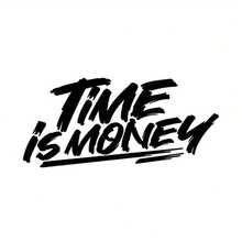 "Time Is Money" Vinyl Sticker - Sturdy Graphic Sticker For Car Trunk And Windows, Easy To Peel Off And Paste, Durable, Waterproof Design, Suitable For Vehicles, Car Stickers - A - View 7