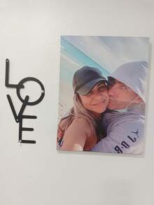 HELLOYOUNG 1件金属“LOVE”墙饰，简约黑色镂空挂件，家居墙面装饰金属配件，适用于现代家居、房间、卧室、浴室装饰，防水、防锈、耐用 - 彩色 - 查看 6