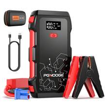 PGNOOGE 5000A Arrancador De Coche, Booster De Batería 22800mAh (Para Motores De Gasolina Hasta 8.5L), Arrancador De Emergencia Auto 12V With Linterna, Pantalla LED, Carga Rápida USB - 5000A-M10A - Xem 14