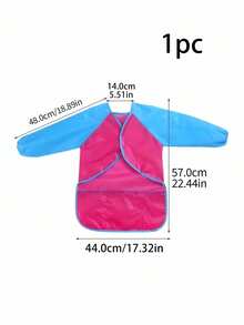 1pc Waterproof Child Painting Apron With Long Sleeves Christmas For Holiday Gift Giving,Apron - Multicolor - View 5