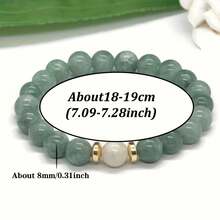 Bảo vệ trong thời kỳ mãn kinh: Điều chỉnh cảm xúc/Đá Xanh Huyền Bí: Giải tỏa cảm xúc/Cân bằng cơ thể và tâm trí. Vòng tay năng lượng mãn kinh độc quyền, lựa chọn quà tặng lý tưởng. - Màu xanh Bạc hà - Xem 4