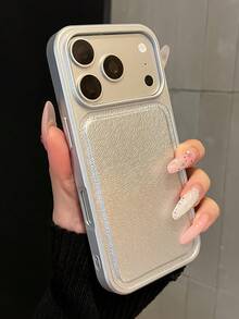 Minimalist Texture Pattern Phone Case Compatible With IPhone 17 Pro Max 17 Pro 17 16 Pro Max 16 Pro 16 15 Pro Max 15 Pro Max 15 Pro 15 14 Pro Max 14 Pro 14 Shockproof Protection Cover - Silver - View 5