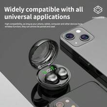 Ultra-Mini Invisible Wireless Earbuds, Extra-Long Standby Wireless Earphones, Wireless Charging Case, Dual Earbuds With High-Definition Microphone, Compatible With Smartphones, Unisex - View 10
