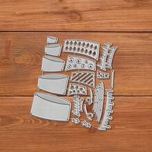 Creative Cake Dies, DIY Scrapbooking Album And Embossing Stencil, Greeting Card Making Tool, Card Paper Cutting Crafts ,Gift Card Making Template Die Cuts. - Silver - View 7