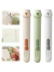 1 pieza Enhebrador/Descosedor automático 2 en 1, Herramienta Enhebrador/Descosedor 2 en 1, Herramienta Descosedora rápida, Apta para costura, punto de cruz y tejido - Multicolor - Ver 14