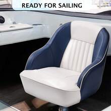 Cabin Seats - White and Blue Color Blocking - View 5