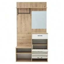 Shoe Cabinets - White+Natural - View 10