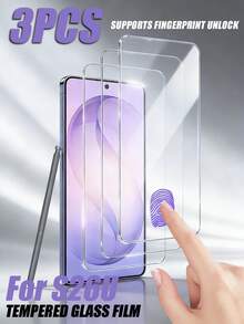3pcs/Pack High Definition Screen Protector, Say Goodbye To Screen Scratches And Accidental Damage. This Tempered Glass Screen Protector Features High Clarity And Glossy Finish To Precisely Reproduce Display Colors. The Reliable Anti-Scratch Layer With High Hardness Treatment Resists Daily Wear And Tear, Effectively Defending Against Unexpected Impacts, Compatible With Samsung And Other Models - Clear - View 14