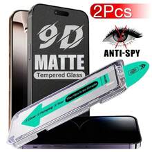 MIAOTIEMO 2pcs Matte Tempered Glass Screen Protector Compatible With Apple 17 16 15 14 13 12 11 XS X XR Pro Max Air Plus, Privacy Protection, Auto-Alignment, Dust-Free - 2pcs - View 35