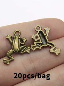 20pcs 23x17mm Frog Charms Pendant For DIY Jewelry Making Necklace Keychain Phone Chain Bracelet Making Accessories Handmade Craft Making Findings - Frog - View 9