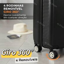 Anac Standard Travel Suitcase 10KG 55x35x25cm Boarding Bag With Expandable Zipper Removable Wheels Hand Luggage Can Take In The Airplane Cabin - Hồng - Xem 3