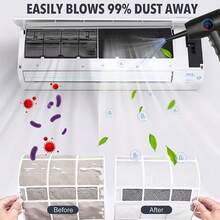 Wireless Electric Air Duster, Equipped With 51000 RPM High-Power Blower, 4-Speed Adjustable & LCD Display, 3000mAh Fast Charging, 15-45 Min Runtime, USB Powered Portable Wireless Cleaner For Computer, Keyboard, TV, Game Console - Compatible With Power Bank/Car Charger, 4-In-1 Accessories & 90° Foldable Handle, Replacement For Compressed Air Cans, Air Blower - Silver - View 4