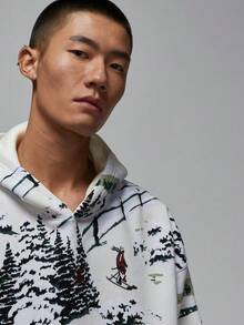 Jordan Áo nỉ chui đầu nam Brooklyn Fleece Christmas Series HV1051-133 - Màu be - Xem 2