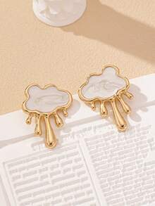 1 Pair European And American Geometric Cloud Dangle Earrings For Women - Multicolor - View 1