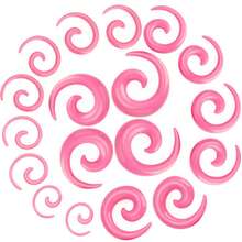 18件套14G-00G耳扩套装，耳廓扩张器，螺旋锥形亚克力耳塞，耳洞穿刺饰品，男女通用 - 彩色 - 查看 12