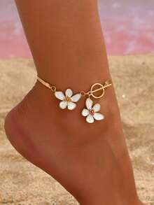 1 chiếc vòng chân kiểu Bohemian đa năng với mặt dây chuyền hình hoa, trang sức chất lượng cao phù hợp cho cả nam và nữ, thích hợp đi biển, dự tiệc, đeo hàng ngày, là món quà tuyệt vời cho các dịp lễ và sinh nhật. - Nhiều màu - Xem 1